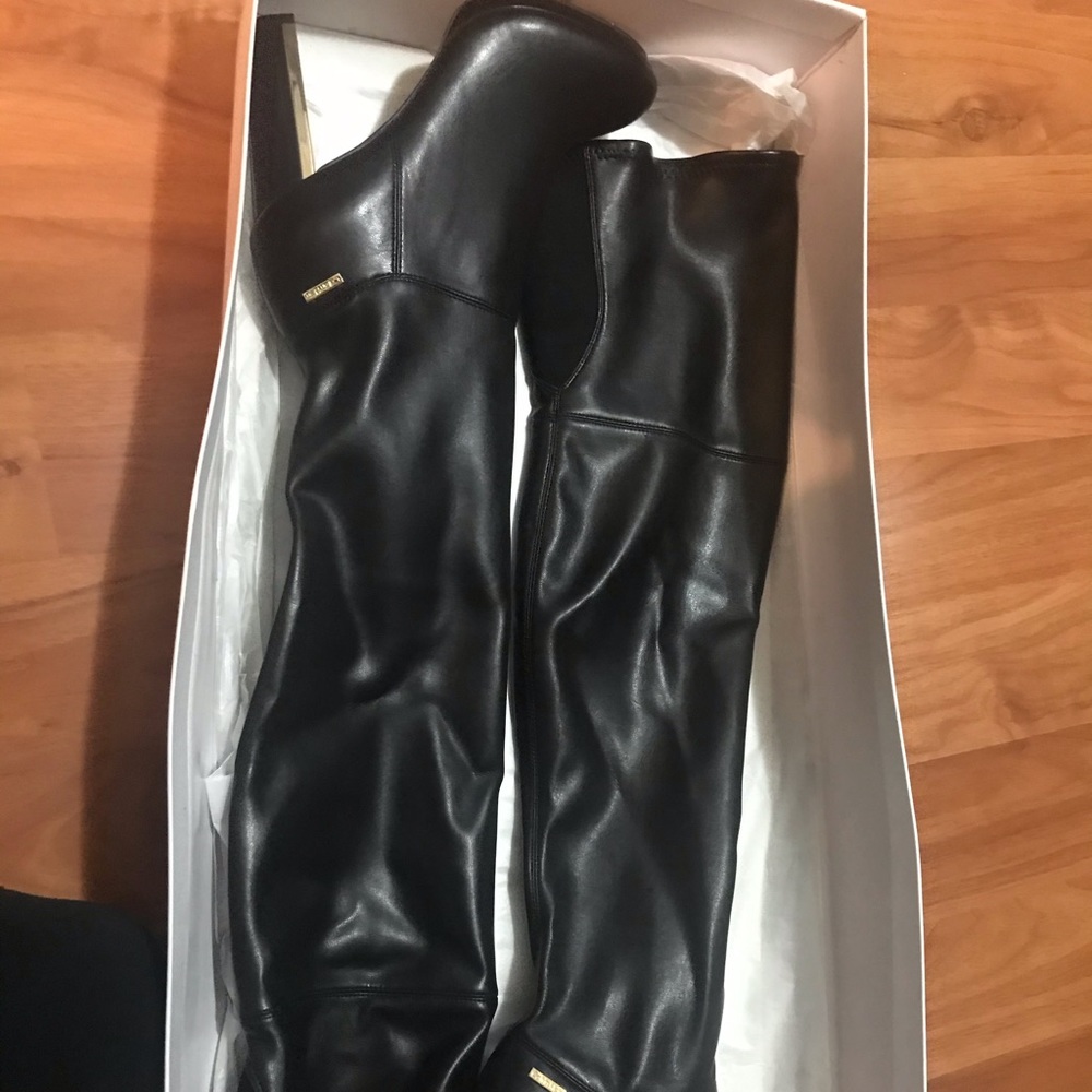 Calvin Klein leather over the knee boots